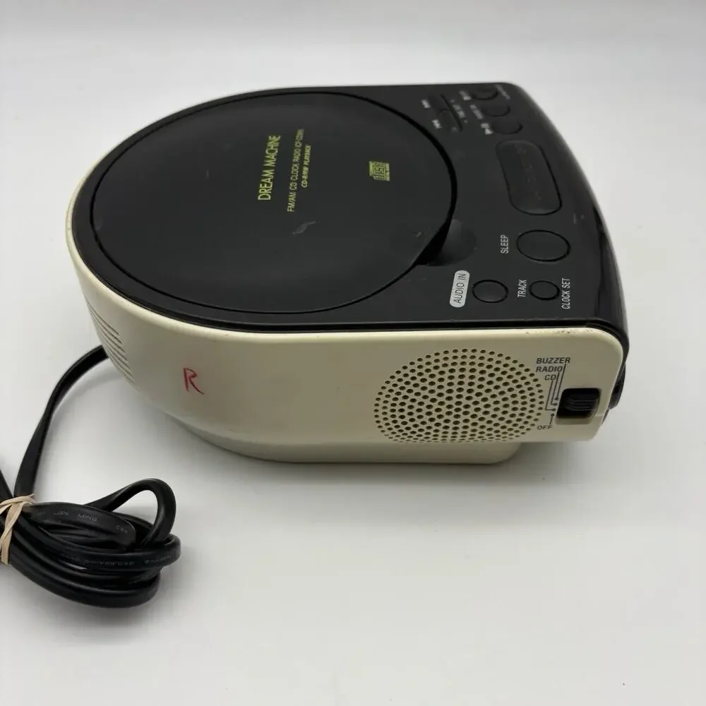 Sony Dream Machine CD Player Alarm Clock AM/FM Radio ICF-CD815 Tested Works